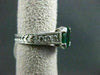 ESTATE 2.18CT DIAMOND & AAA COLOMBIAN EMERALD 14KT WHITE GOLD 3D ENGAGEMENT RING