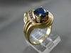 ANTIQUE 1.40CT DIAMOND & AAA OVAL SAPPHIRE 14KT YELLOW GOLD JOURNEY RING #12164