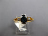 1.1CT DIAMOND & AAA SAPPHIRE 14K YELLOW GOLD SEMI BEZEL FILIGREE FRIENDSHIP RING