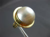 ESTATE LARGE AAA MABE PEARL 18K YELLOW GOLD 3D CIRCULAR CLASSIC LOVE RING #27177