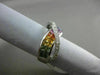ESTATE 3.02CT DIAMOND & MULTI COLOR SAPPHIRE 14KT WHITE GOLD X DESIGN LOVE RING