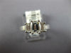 ESTATE 1.15CT DIAMOND 14KT WHITE GOLD 3 STONE BAGUETTE CLASSIC ENGAGEMENT RING