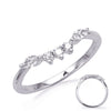 .28CT ROUND DIAMOND 14KT WHITE GOLD 3D 5 STONE V SHAPED WEDDING ANNIVERSARY RING
