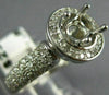 WIDE .88CT DIAMOND 14KT WHITE GOLD ROUND HALO SEMI MOUNT ENGAGEMENT RING #21810
