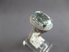 LARGE 7.23CT DIAMOND & AAA AQUAMARINE 18KT WHITE GOLD FILIGREE ENGAGEMENT RING