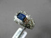 ESTATE 1.49CTW DIAMOND & AAA SAPPHIRE 14KT WHITE GOLD FILIGREE ENGAGEMENT RING