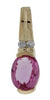 1.45CT DIAMOND & AAA PINK SAPPHIRE 14KT ROSE GOLD OVAL & ROUND FLOATING PENDANT