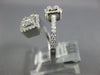 LARGE .68CT DIAMOND 18K WHITE GOLD ROUND & BAGUETTE SQUARE CRISS CROSS LOVE RING