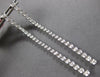 ESTATE LONG .81CT DIAMOND 14K WHITE GOLD 3D CLASSIC BEZEL ROUND HANGING EARRINGS