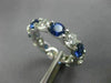 LARGE 8.95CT DIAMOND & AAA SAPPHIRE PLATINUM ETERNITY WEDDING ANNIVERSARY RING
