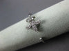 ESTATE .13CT DIAMOND 14KT WHITE GOLD 3D FLEUR DE LIS FUN RING