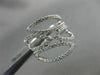 ESTATE WIDE .70CT DIAMOND 18K WHITE GOLD 3D HANDCRAFTED MULTI OPEN LEAF FUN RING
