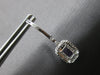 1.87CT DIAMOND & AAA AMETHYST 14KT WHITE GOLD 3D HALO LEVERBACK HANGING EARRINGS