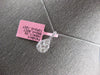 LARGE 1.02CT DIAMOND 14KT WHITE 3D GOLD INVISIBLE PEAR SHAPE TEAR DROP PENDANT