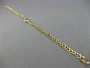 ESTATE LONG 14KT YELLOW GOLD 3D CLASSIC HEART LOVE LINK BRACELET #26015