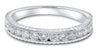ESTATE .50CT DIAMOND 14K WHITE GOLD ROUND CHANNEL SEMI ETERNITY ANNIVERSARY RING