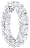 LARGE 6.60CT DIAMOND 18KT WHITE GOLD 3D ROUND CLASSIC SHARED PRONG ETERNITY RING