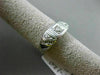 ANTIQUE .10CT OLD MINE DIAMOND 14KT WHITE GOLD FILIGREE 3 STONE ENGAGEMENT RING