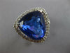 LARGE 11.33CT DIAMOND & AAA TANZANITE 18KT WHITE GOLD TRILLION ENGAGEMENT RING