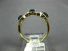 ESTATE 2.1CT DIAMOND & AAA SAPPHIRE 14K YELLOW GOLD THREE STONE ANNIVERSARY RING