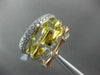 ESTATE LARGE 1.42CT DIAMOND 14KT TRI COLOR GOLD 3D BAMBOO CRISS CROSS LOVE RING