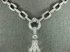 ANTIQUE EXTRA LARGE 38.0CT DIAMOND & AAA AMETHYST 18K WHITE GOLD LARIAT NECKLACE