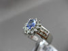 ESTATE 1.08CT DIAMOND & AAA TANZANITE 14KT WHITE GOLD CLUSTER ENGAGEMENT RING