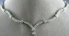 ANTIQUE 2.10CT DIAMOND 14KT WHITE GOLD 3D FILIGREE BEZEL DROP NECKLACE #18629