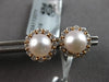 .47CT DIAMOND & AAA SOUTH SEA PEARL 18KT ROSE AND 14KT YELLOW GOLD STUD EARRINGS