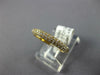 ESTATE .48CT DIAMOND 18KT YELLOW GOLD 3 ROW PAVE SEMI ETERNITY ANNIVERSARY RING