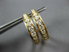 ESTATE 1.0CT DIAMOND 14KT YELLOW GOLD CLASSIC GRADUATING HOOP HANGING EARRINGS
