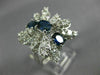 LARGE 1.86CT DIAMOND & AAA SAPPHIRE 14K WHITE GOLD BUTTERFLY FLOWER RING #26653