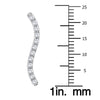 ESTATE .50CT DIAMOND 14KT WHITE GOLD 3D CLASSIC SWIRL WAVE EAR CLIMBER EARRINGS