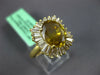 LARGE 4.65CT FANCY BROWNISH & WHITE DIAMOND 18K YELLOW GOLD OVAL ENGAGEMENT RING