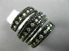 ESTATE 2.40CT DIAMOND 14KT WHITE & BLACK GOLD MULTI ROW CRISS CROSS ETOILE RING