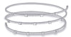 WIDE .59CT DIAMOND 14KT WHITE GOLD MULTI ROW CRISS CROSS SNAKE BANGLE BRACELET