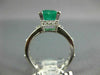 ESTATE 2.35CT DIAMOND & AAA EMERALD 18KT WHITE GOLD 3D OCTAGON ENGAGEMENT RING