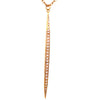 ESTATE .59CT DIAMOND 18KT YELLOW GOLD CLASSIC GRADUATING BAR FLOATING PENDANT