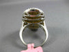 EXTRA LARGE 2.21CT WHITE & INTENSE YELLOW DIAMOND 18K 2TONE GOLD MICRO PAVE RING