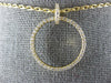 ESTATE .41CT DIAMOND 18KT YELLOW GOLD 3D CLASSIC CIRCLE OF LIFE FUN PENDANT