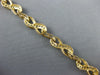 ESTATE WIDE 2.0CT DIAMOND 14KT YELLOW GOLD ROUND & BAGUETTE LOVE TENNIS BRACELET