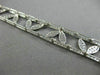 ESTATE WIDE 1.60CT ROUND DIAMOND 14KT WHITE GOLD 3D MULTI LEAF TENNIS BRACELET
