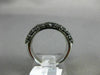 ESTATE 1.55CT BLACK DIAMOND 14KT WHITE GOLD 3 ROW SEMI ETERNITY ANNIVERSARY RING