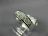 WIDE .84CT DIAMOND 14K WHITE GOLD 3D PRINCESS TWO ROW INVISIBLE ANNIVERSARY RING