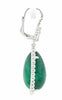 EXTRA LARGE 44.79CT DIAMOND & AAA EMERALD 18K WHITE GOLD 3D MULTI SHAPE EARRINGS