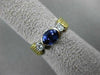 ESTATE 1.06CT DIAMOND & TANZANITE 14K 2TONE GOLD SEMI BEZEL ENGAGEMENT RING 2622