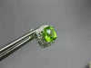 ESTATE 2.29CT DIAMOND & AAA PERIDOT 14KT WHITE GOLD 3D SQUARE HALO STUD EARRINGS