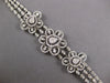 ESTATE LARGE 5.39CT DIAMOND 14KT WHITE GOLD CLUSTER MULTI FLOWER TENNIS BRACELET