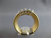 ESTATE EXTRA LARGE 1.05CT DIAMOND 14K 2 TONE GOLD MULTI ROW CRISS CROSS FUN RING