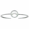 ESTATE LARGE .28CT DIAMOND & AAA SOUTH SEA PEARL 18KT WHITE GOLD BANGLE BRACELET